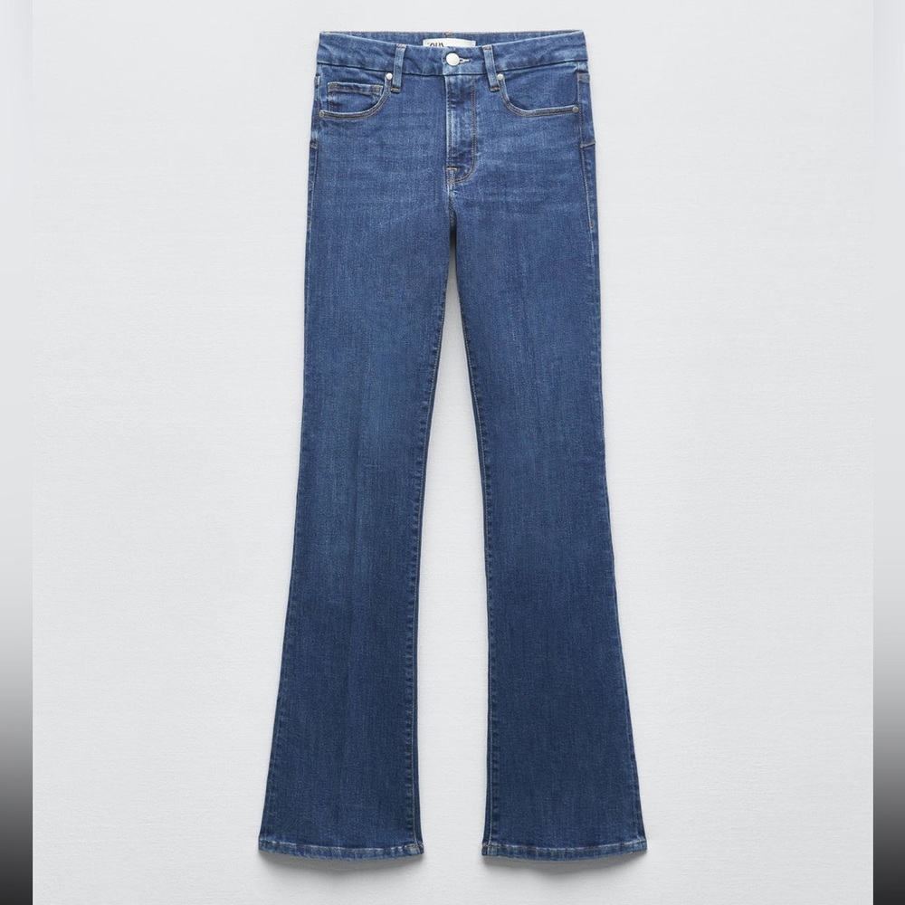 Zara Women’s High rise bootcut jeans, Medium Wash, size 4